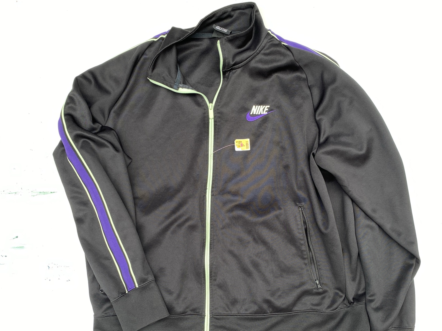 Actual Nike black, purple and lime track jacket